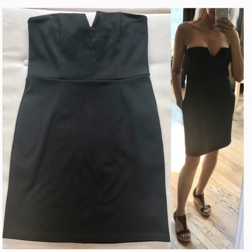 GLAM brand Black Strapless Dress